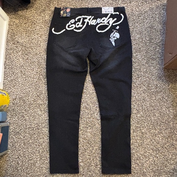 Ed Hardy Other - Ed Hardy Black denim slim fit jeans. NEW. 36 men’s